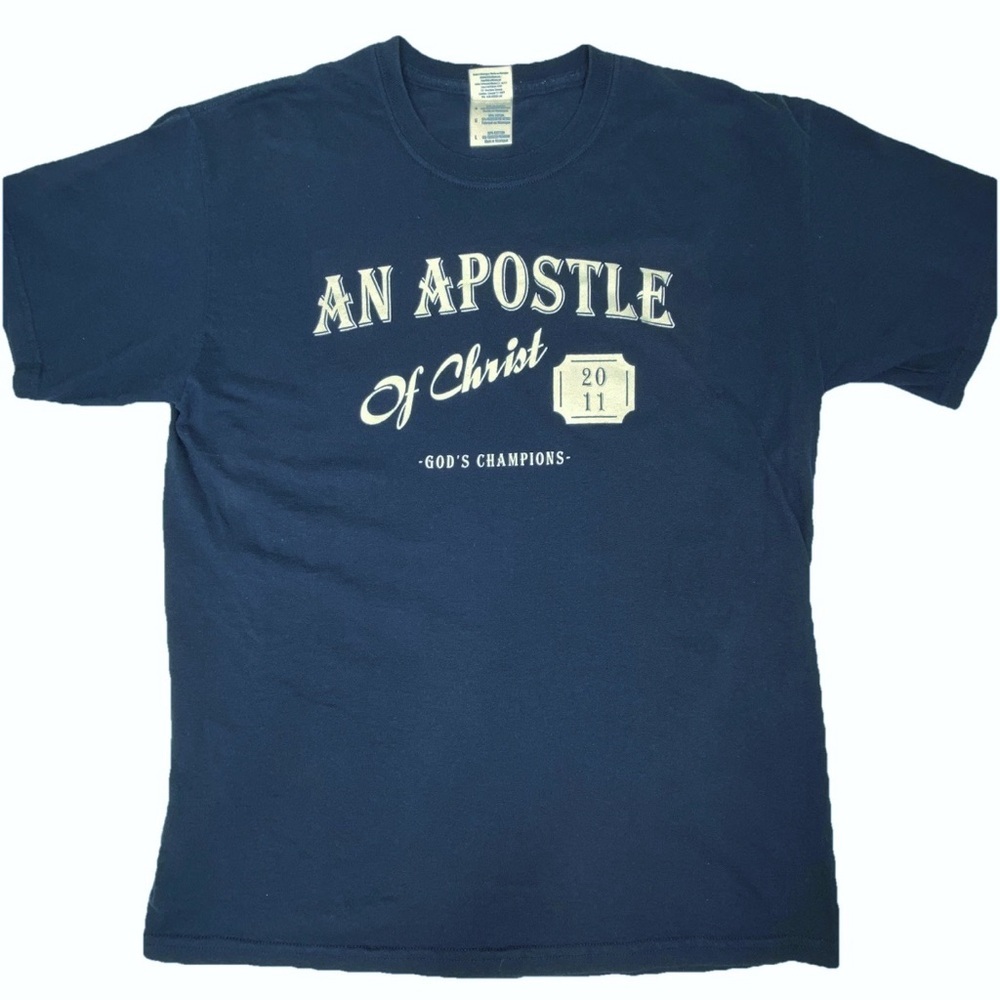 Vtg An Apostle Of Christ God’s Champions Tshirt Sz Large Christian Religious